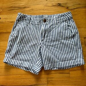 Blue and White Striped Gap Shorts